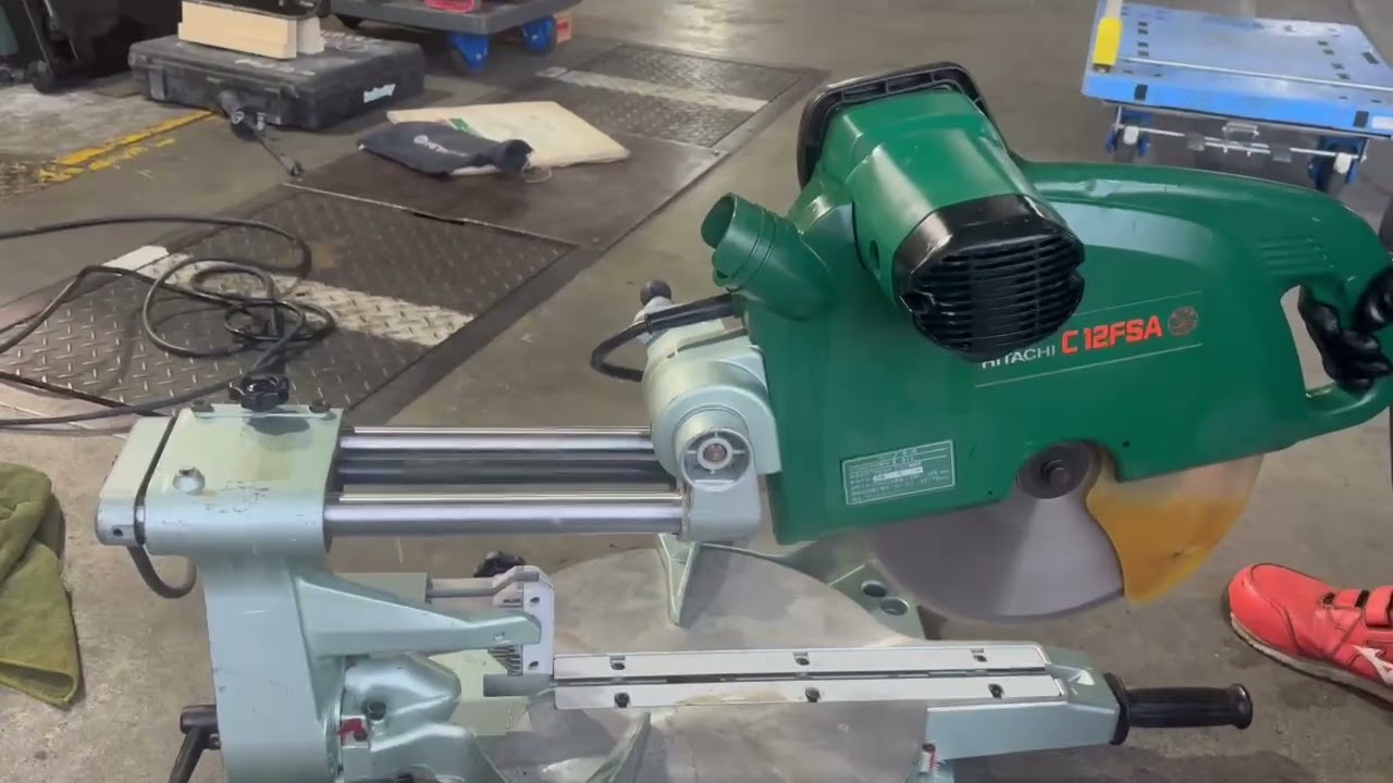 HITACHI 日立工機 卓上スライド丸ノコ C12FSA 簡易動作確認動画【工具