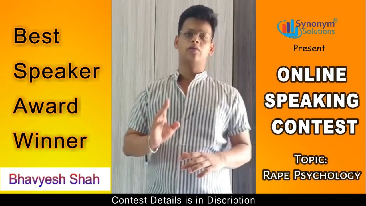 Best Speech On Rape Psychology | Online Speaking Contest | Winner