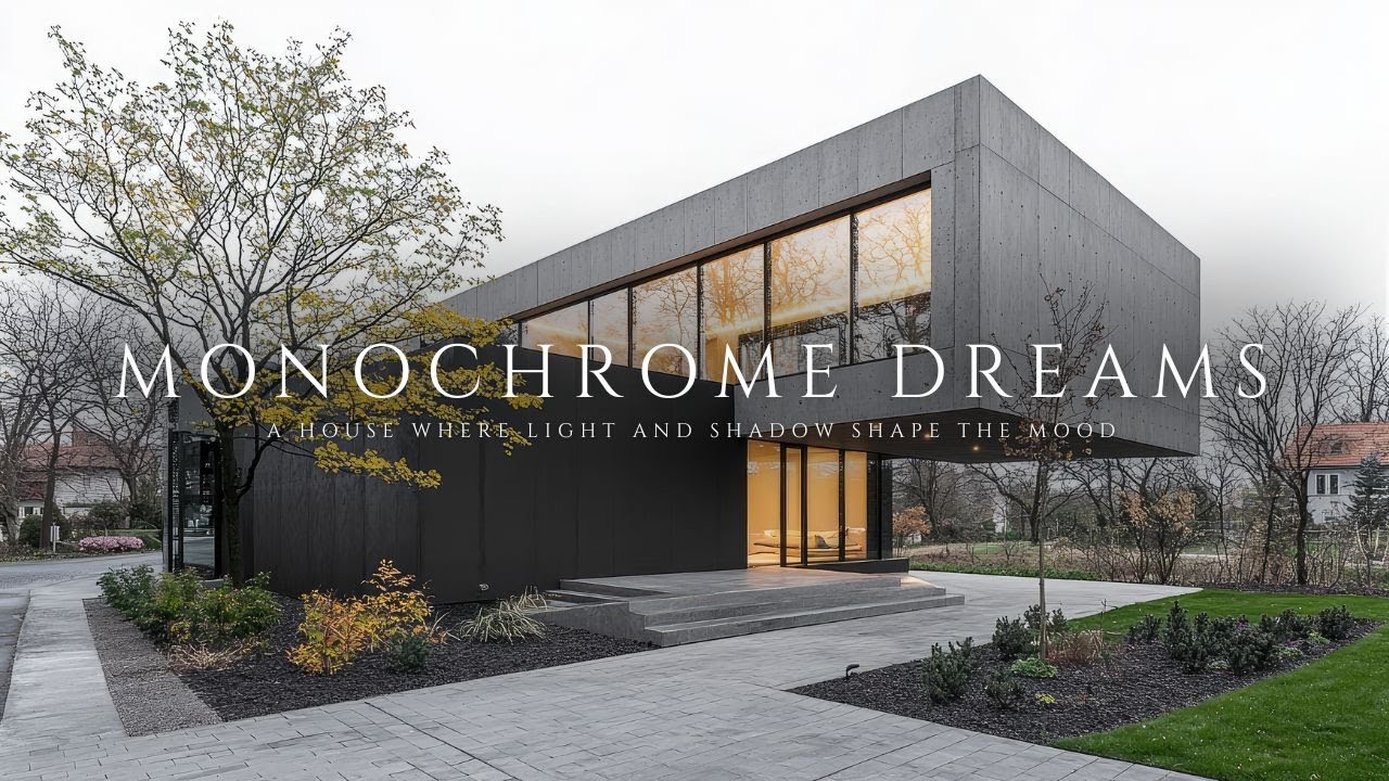 Monochrome Dreams: A House Where Light and Shadow Shape the Mood