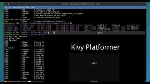 Python Kivy Platform Game - Test 1