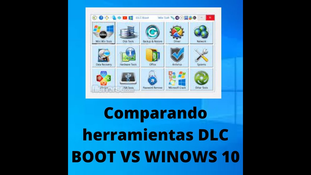 Comparación de herramientas DLC Boot vs Windows 10 - YouTube