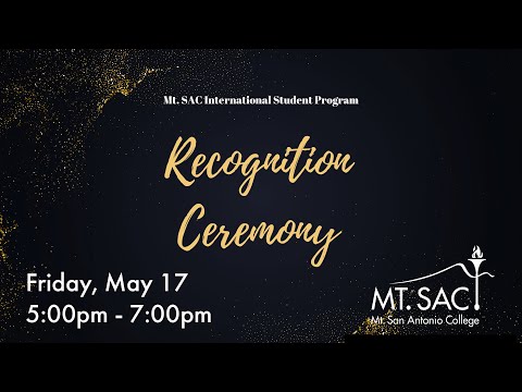 Mt Sac International Student Program Recognition Ceremony