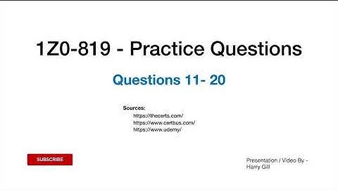Java 11 Certification 1Z0-819 Practice Question and answers - Part - 2