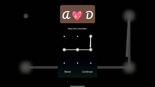 Pattern of AD Love 💖💖💖..#lock #couples #lockscreen #love #pattern