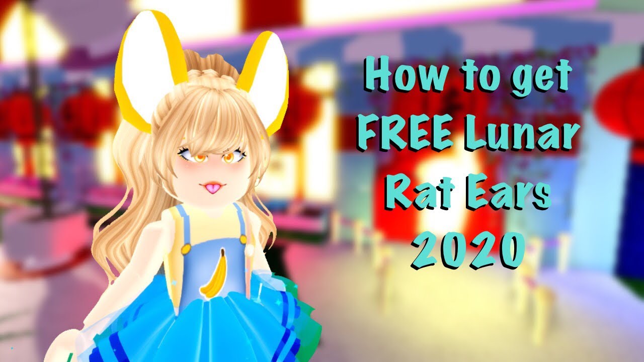 How To Get The Free Lunar Rat Ears 2020 Royale High Youtube - rat ears roblox