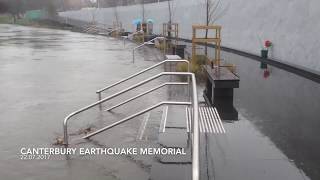 July 2017 Flooding - Canterbury Earthquake Memorial and Victoria Square