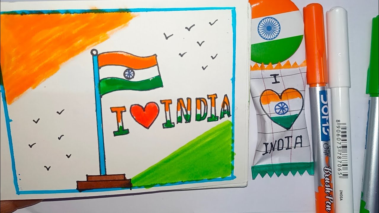 Easy India Flag drawing for beginners| India Flag drawing drawing 