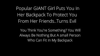 Popular Giant Girl Puts U In Her Back Pack 2 Protect Uturns Evilback Pack Nightmarepart2 Asmr Rp
