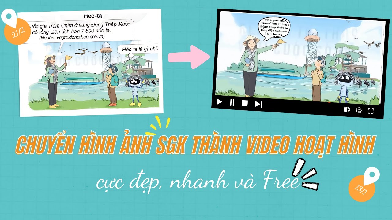 Hướng dẫn giáo viên chuyển hình ảnh trong sách giáo khoa thành video hoạt hình cực nhanh và đơn giản