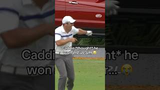 Caddie experienced the full spectrum of human emotions during this ace. 😭