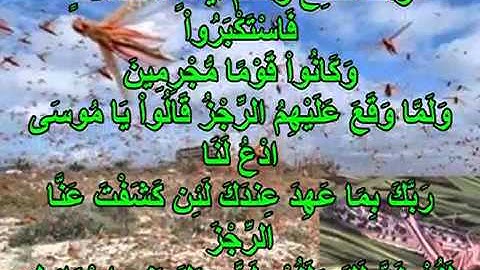 سورة الاعراف الاية رقم   133   134