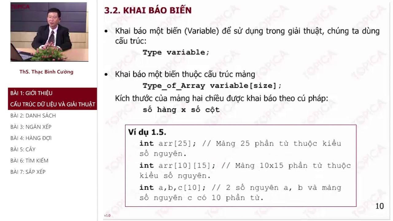 Cau truc du lieu va giai thuat bai 5 - YouTube