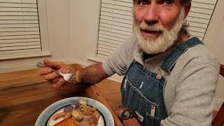 This is What it is Like to EAT at DSH -- Pork Chops and Freshly Dug Fingerling Potatoes