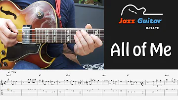 All Of Me Jazz Guitar Lesson - Melody and Solo