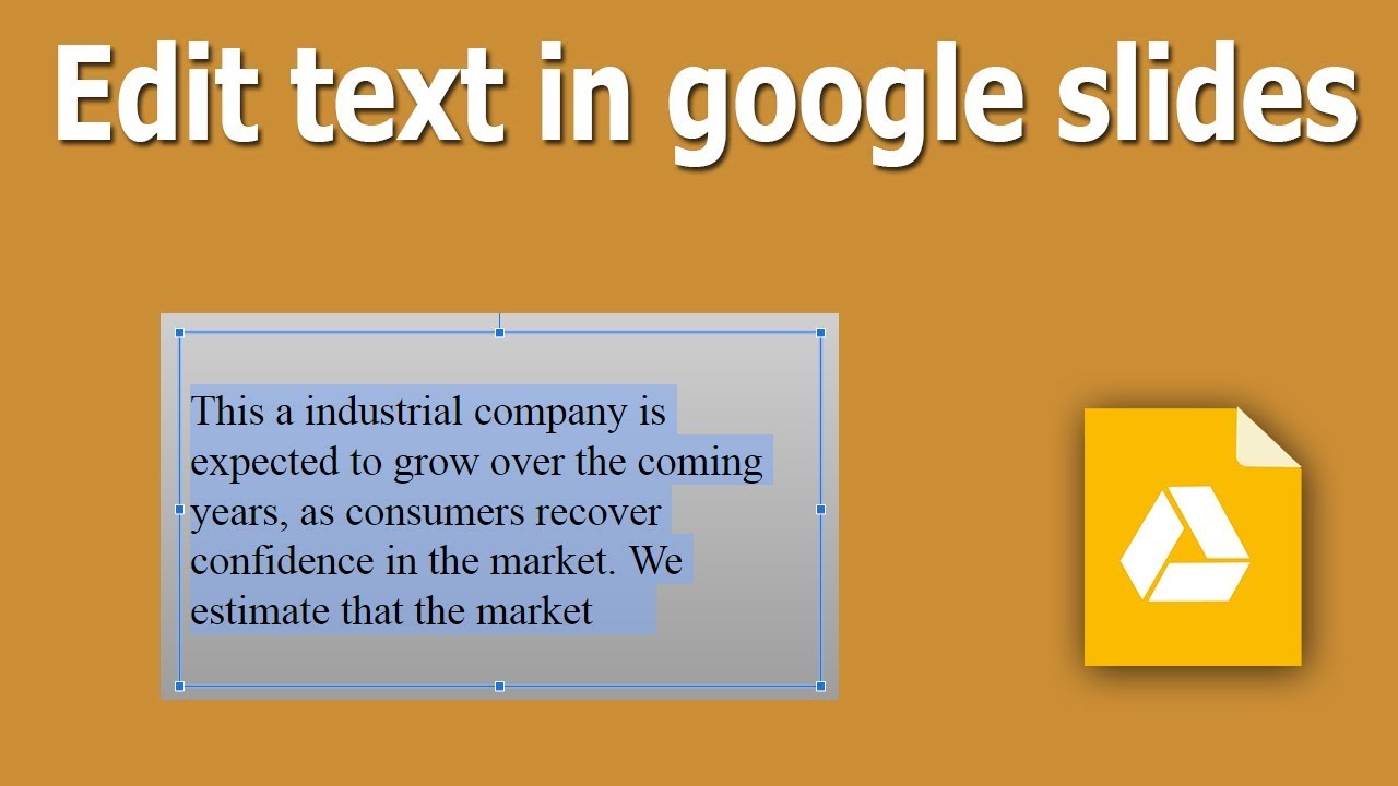 How to Edit  Slide  Text in Google Slides  Presentation YouTube