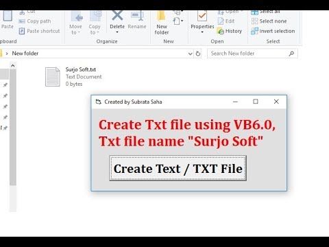 How to create text / txt file using VB6 0 - YouTube