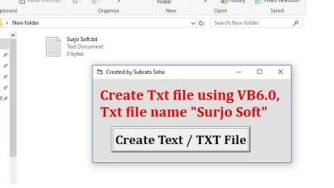 How to create text / txt file using VB6 0