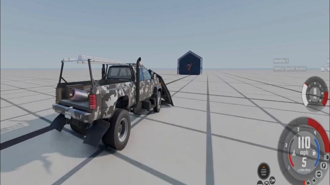 A Md Series Md70 Mini Destroyer Truck vs a Trampoline in BeamNG Drive!!! 