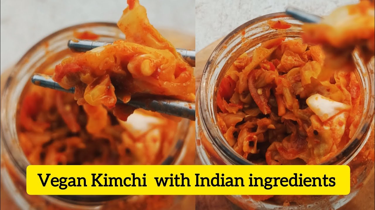 Vegan kimchi with Indian ingredients| किमची कैसे बनाएं|