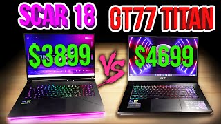 Asus Scar 18 vs MSI GT77 Titan Benchmark Comparison Review! 10+ Games Side by Side