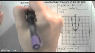 4.7 Day 2 Transformations of Quadratic Graphs