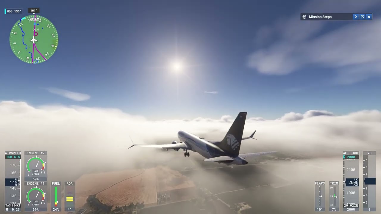 MSFS24 Boeing 737 Max | EUG ILS Approach Low Visibility 