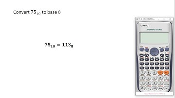 Using the Calculator to convert a number from base 10 to base 8