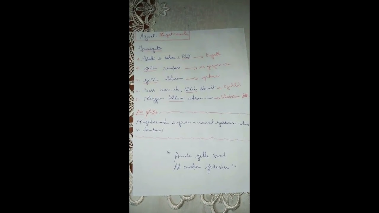 Tagetnamka, Addad n yisem