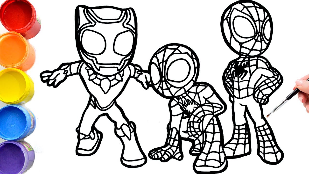 Coloriage Black Panther Marvel Super Heros 