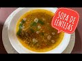 SOPA (CALDO)DE LENTEJAS