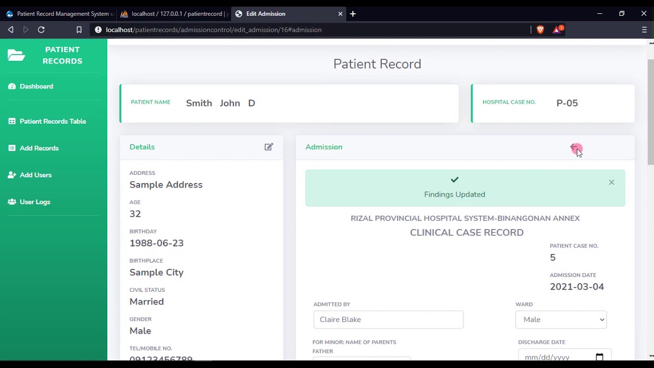 patient record management system thesis philippines