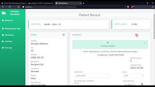 Patient Record Management System using PHP CodeIgniter Demo screenshot 5