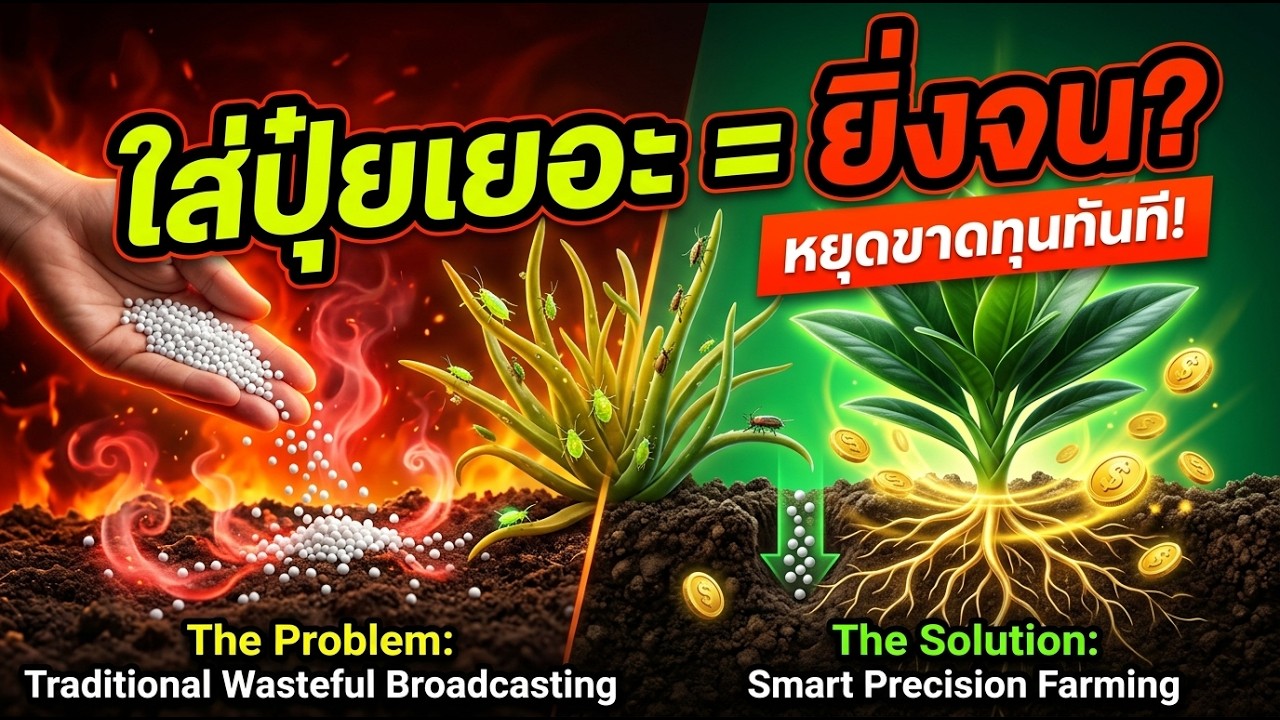 ยิ่งใส่ยิ่งจน! ปุ๋ยเคมีละลายแล้ว 