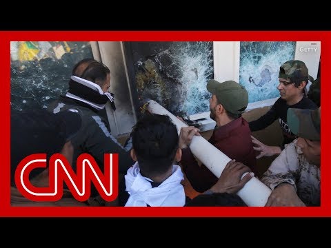 Protesters attack US embassy in Baghdad after airstrikes