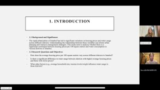 STATISTICS IN ENGINEERING- TERM PROJECT REPORT - Housing Prices and Water Usage in Istanbul