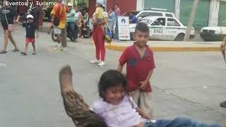 Ell #tigre o  #tecuan en la parte chusca de su participación, por las calles de Ometepec Guerrero.