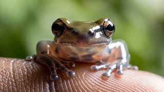 Tiny Glass Frog on My Finger 🐸 | Incredible Macro Nature Shot