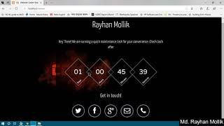 Coming Soon Page created with "Responsive admin maintenance pro"