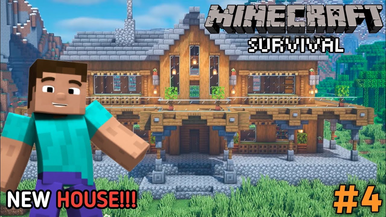 My First House in Minecraft survival world (#4) creepar - YouTube