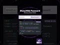 show hide password with javascript #coding #codingtips #codingtutorial #codingtutorials