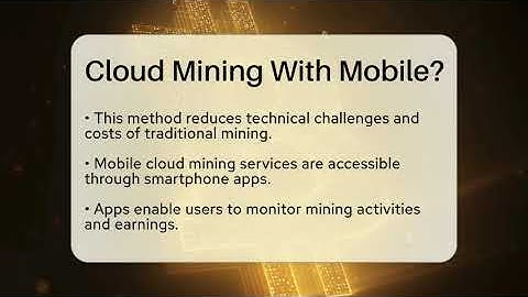 Cloud Mining With Mobile? - CryptoBasics360.com