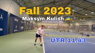 Maksym Kulish College Tennis Recruiting Fall 2023 Ukraine