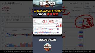 급하게 따라가면 안된다. 다음 주 충격 발표!