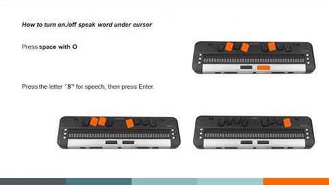 Using the Speak word under cursor feature