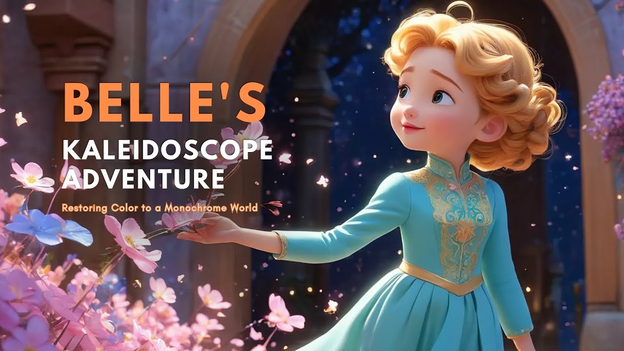 Belle's Kaleidoscope Adventure Restoring Color to a Monochrome World Bedtime Stories Fairy
