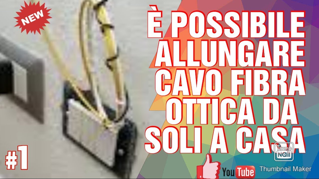 Prolungare il cavo fibra ottica in casa da soli si può fare? Guarda il  video e lo scoprirai. 