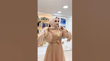فستان سهرة مع حجاب للمناسبات العائلية 