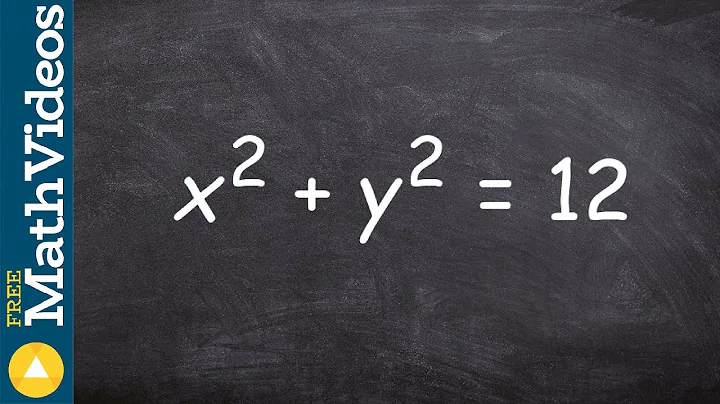 Learn how to graph the equation of a circle with the center at the origin