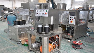 vacuum capping machine 4 heads semi automatic desktop capper Vakuum-Verschließmaschine für Gläser
