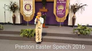 Preston Easter Speech 2016